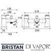 Bristan Capri Bath Shower Mixer 6 Litre Limit Tap Dimensions